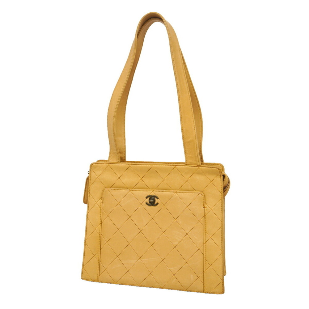 Chanel Matelassé Leather Tote Bag, Beige, Women's